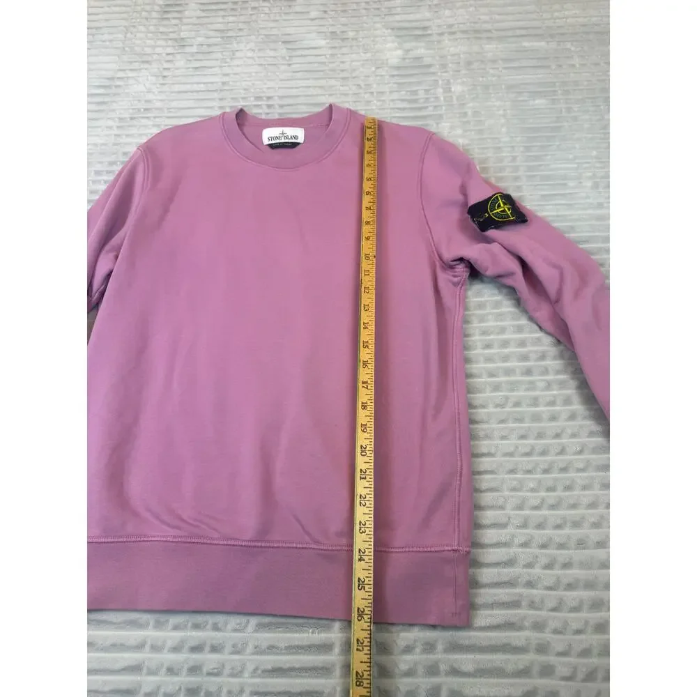 Stone Island Mens Medium Pullover Sweatshirt Lavender Purple Compass Badge BTS